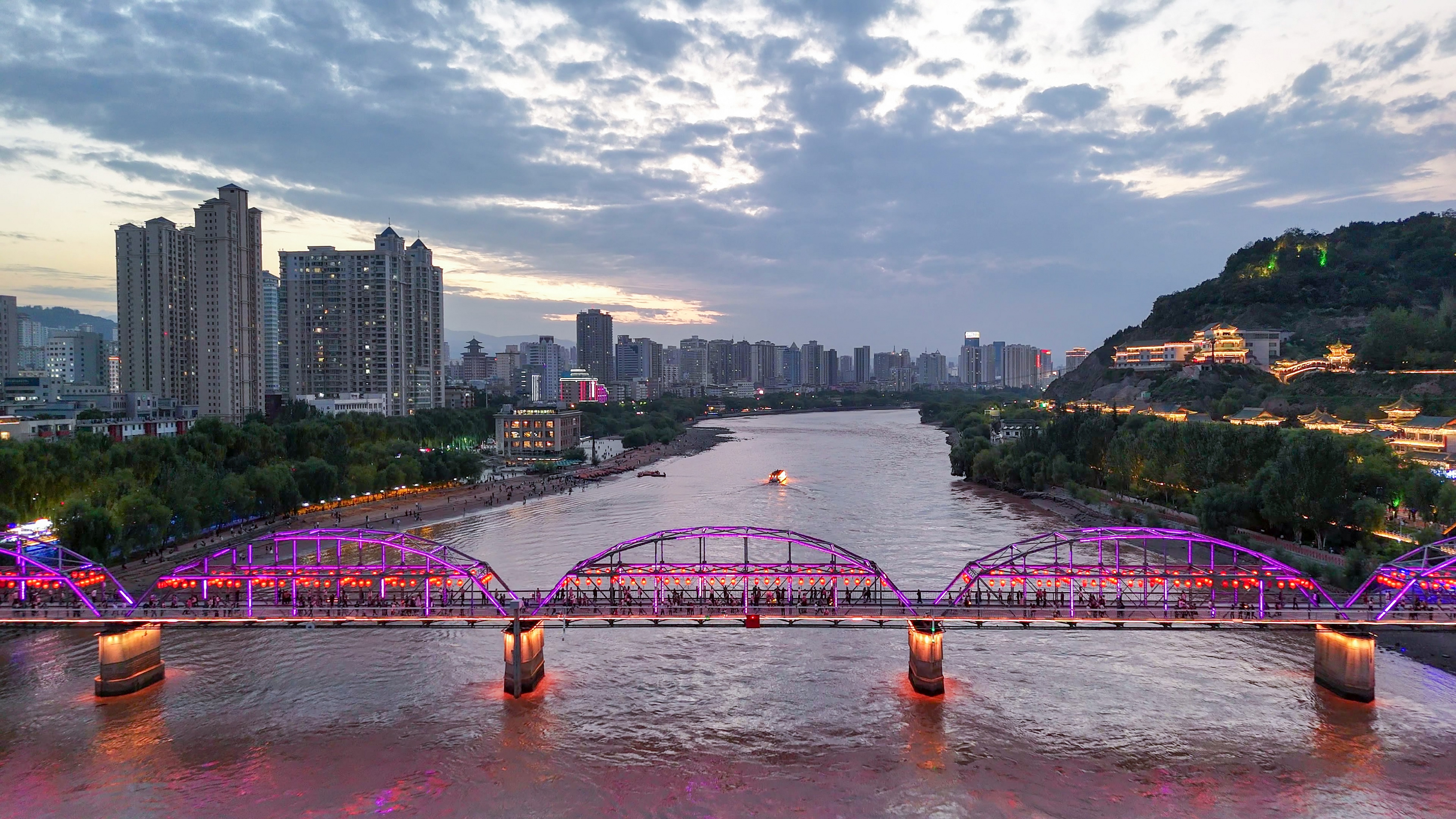 兰州中山桥夜景